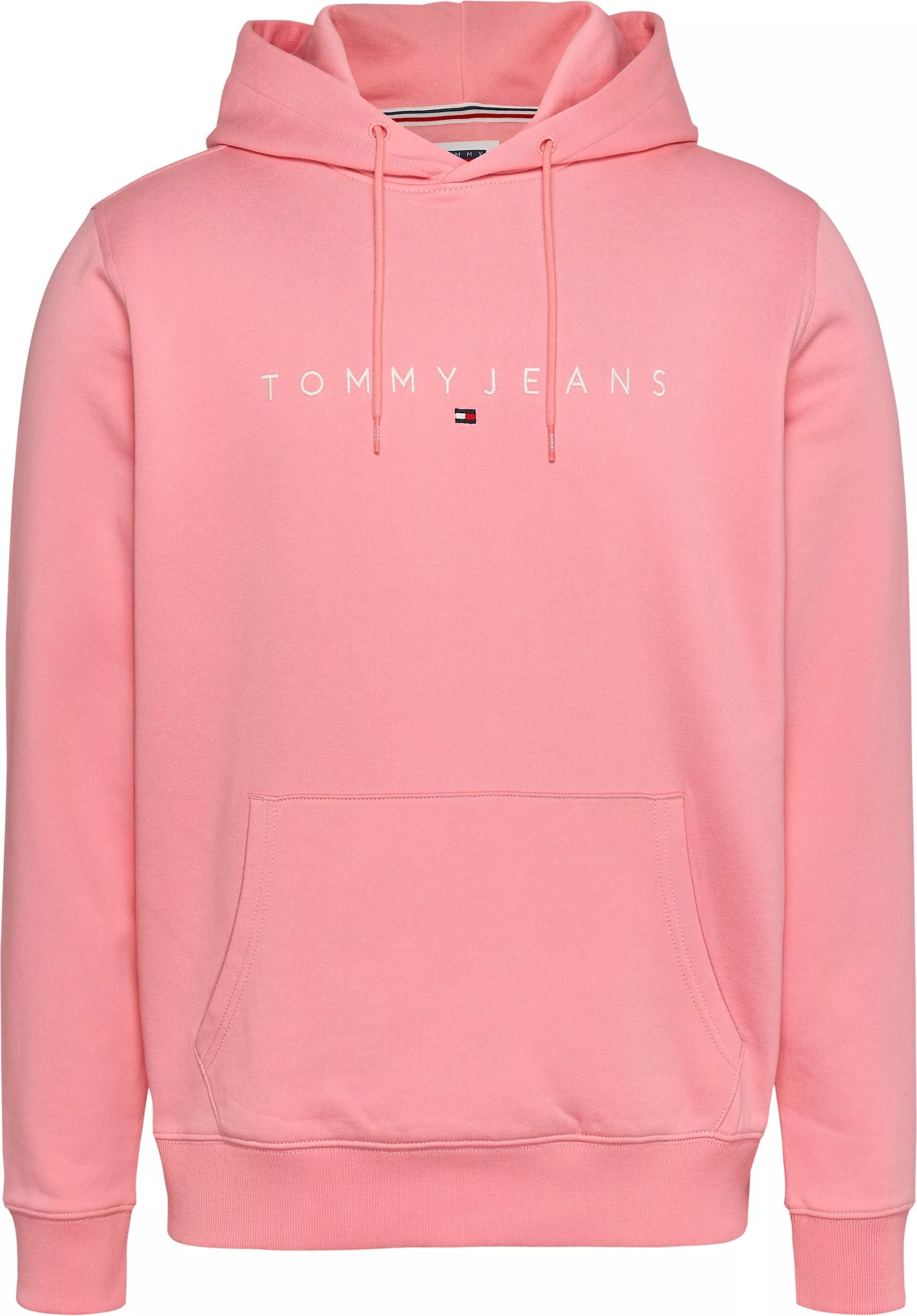 SUDADERA CAPUCHA TOMMY JEANS MAN REGULAR LINEAR LOGO HOODIE EXT TICKLED PINK