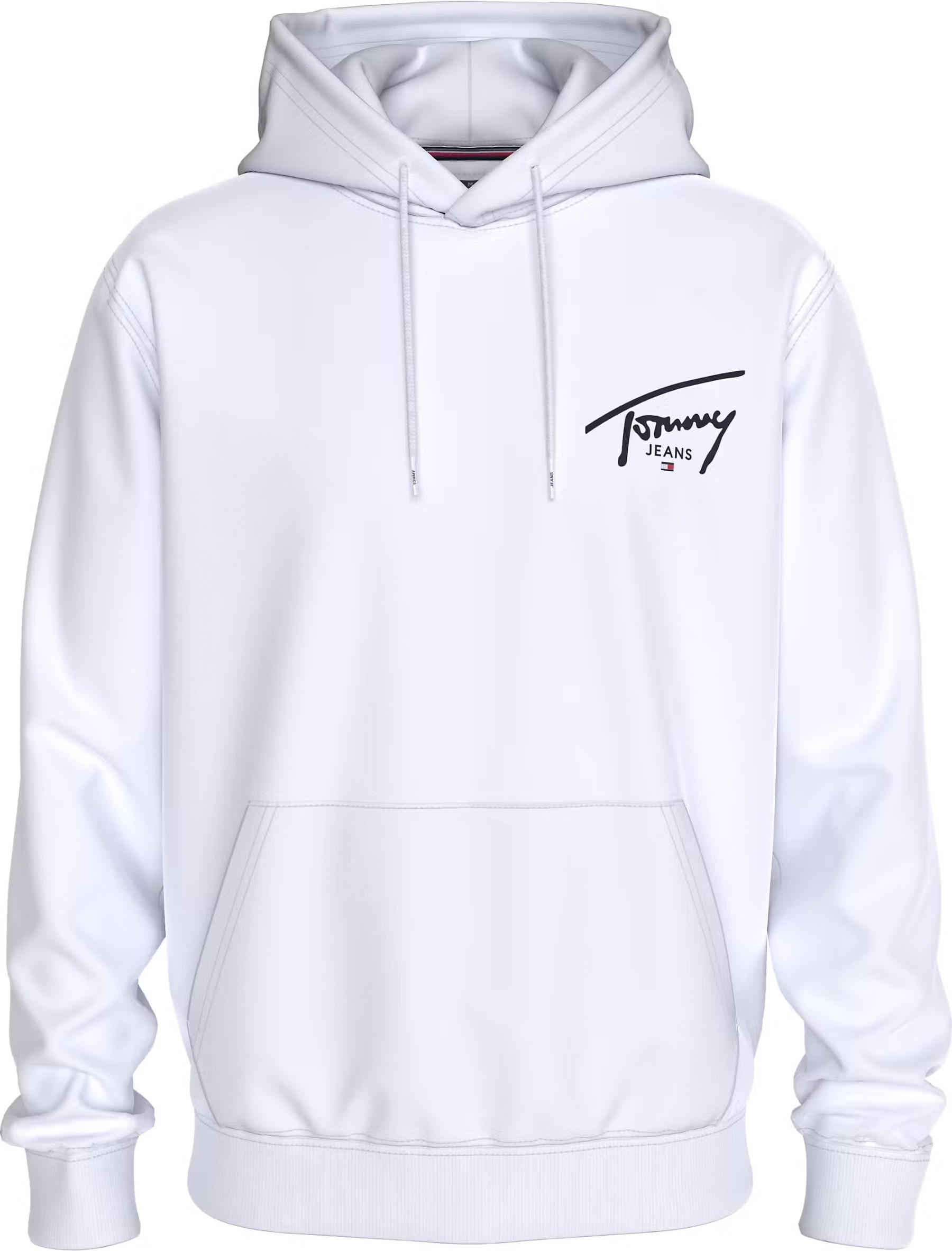 SUDADERA CAPUCHA TOMMY JEANS MAN REGULAR ENTRY GRAPHIC HOODIE EXT WHITE