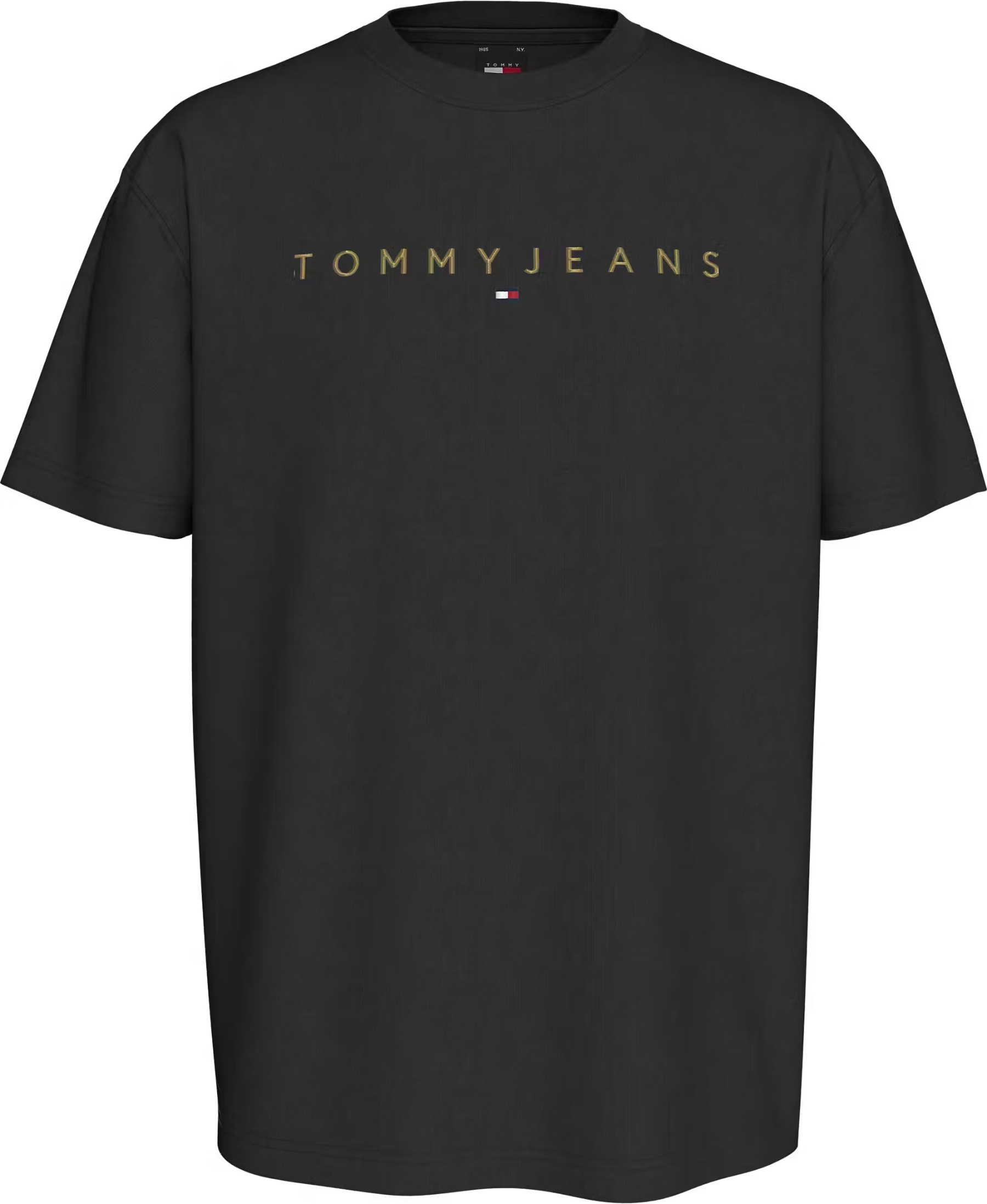 CAMISETA MANGA CORTA TOMMY JEANS MAN REGULAR GOLD LINEAR LOGO TEE EXT BLACK