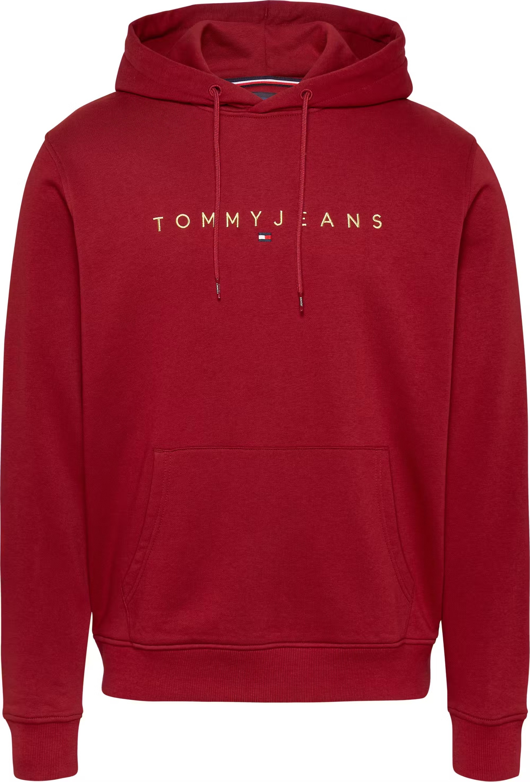 SUDADERA CAPUCHA TOMMY JEANS MAN REGULAR LINEAR GOLD HOOD EXT REGATTA RED