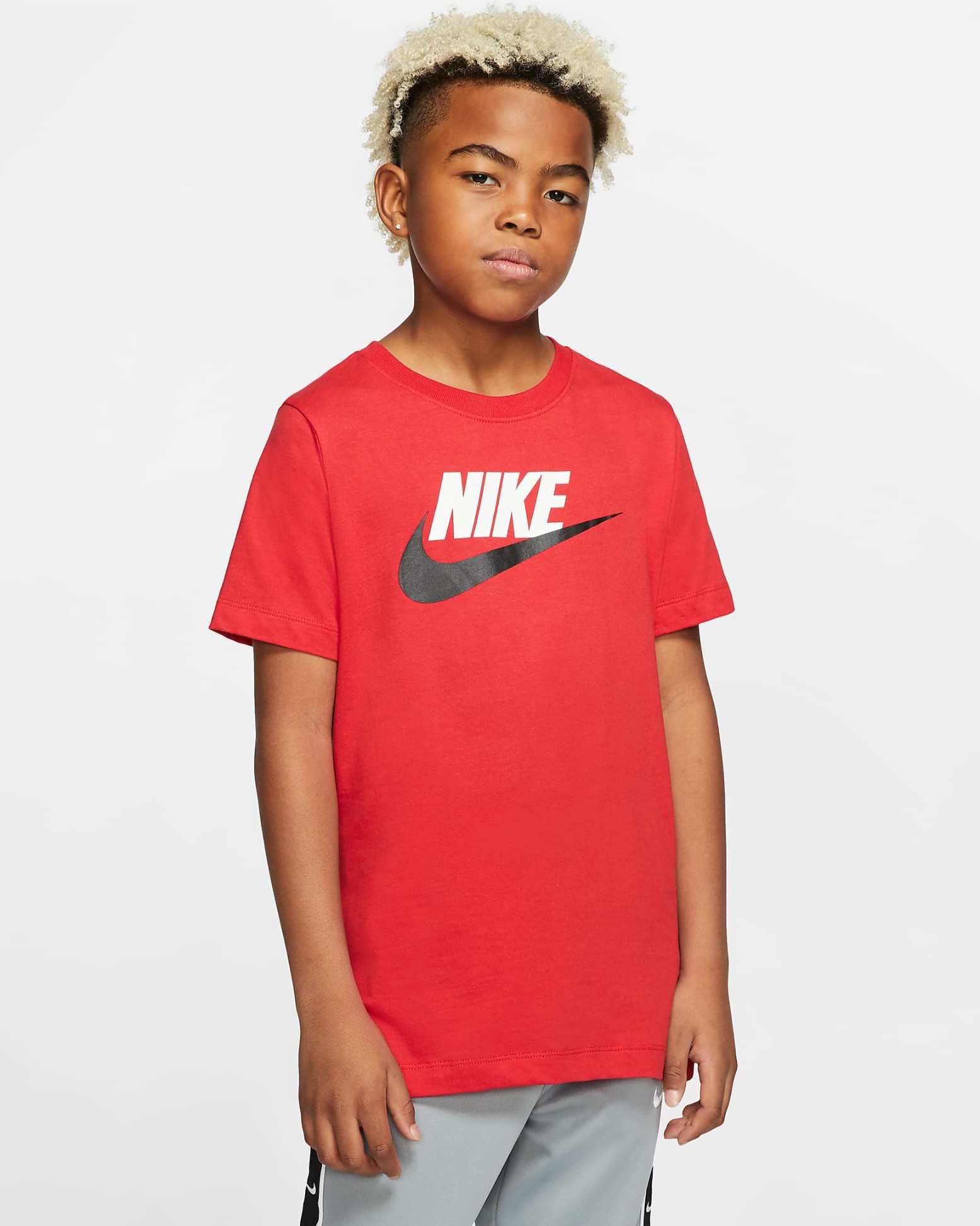 CAMISETA MANGA CORTA NIKE SPORTSWEAR BIG KIDS ROJO