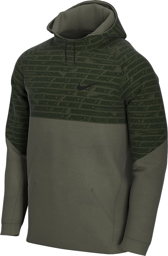 SUDADERA CAPUCHA M NK THRMA HD VERDE/NEGRO