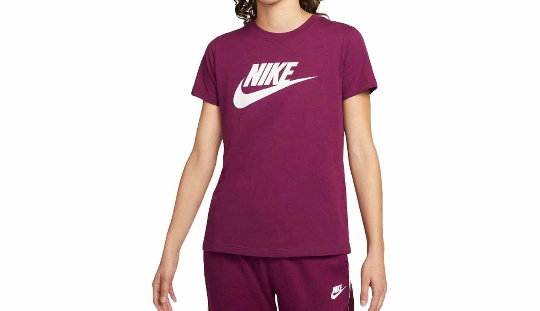 CAMISETA MANGA CORTA Nike Sportswear Essential T-shirt BURDEOS/BLANCO