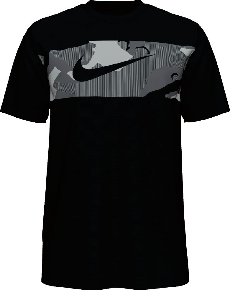 CAMISETA MANGA CORTA M NK DRY TEE CAMO BLOCK NEGRO GRIS