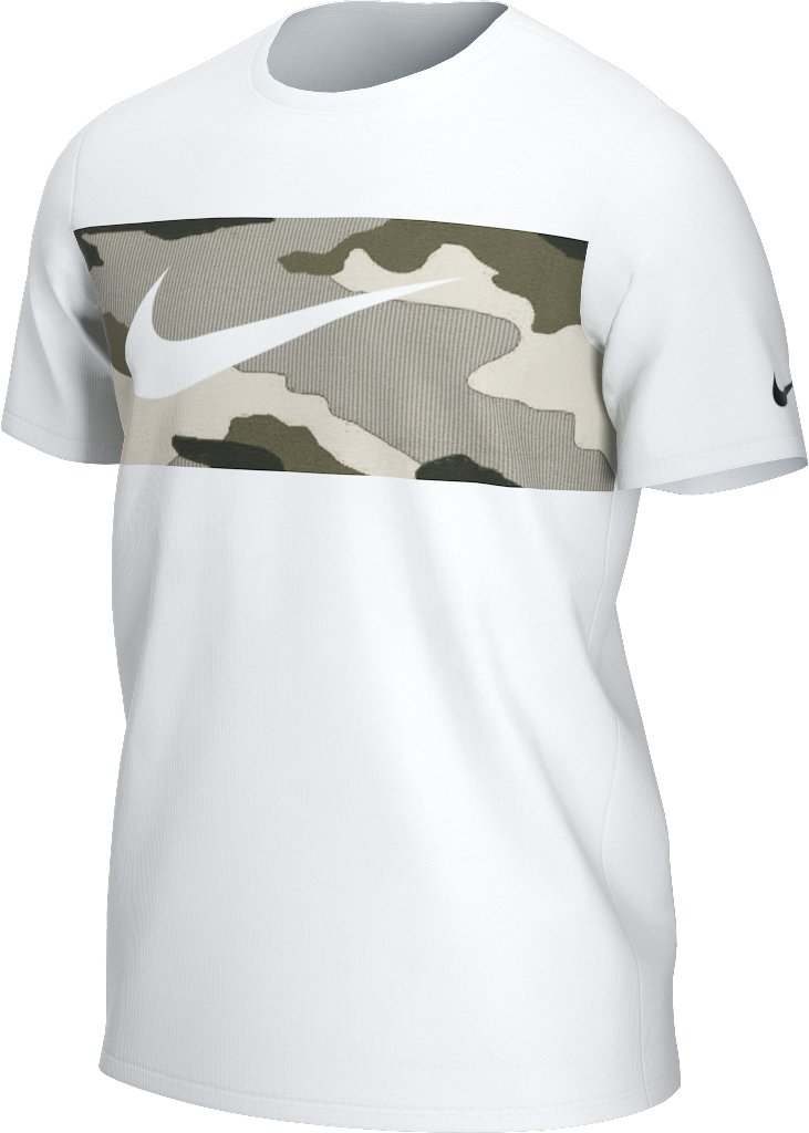 CAMISETA MANGA CORTA M NK DRY TEE CAMO BLOCK BLANCO/BEIGE