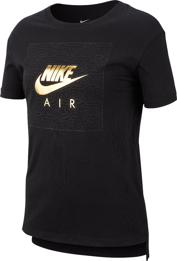 CAMISETA MANGA CORTA G NSW TEE CROP NIKE AIR NEGRO/ORO