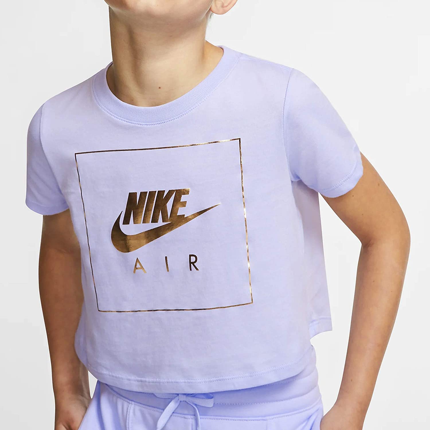 CAMISETA MANGA CORTA G NSW TEE CROP NIKE AIR BLANCO/ORO