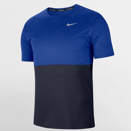 CAMISETA MANGA CORTA Nike Breathe Mens Running Top AA 100% POLISTER AJUSTE ESTNDAR TEJIDO BREATHE PARA MANTENER LA TRANSPIRABILIDAD Y LA FRESCURA TECNOLOGA DRI-FIT PARA MANTENER LA TRANSPIRABILIDAD Y LA COMODIDAD AZUL/NEGRO