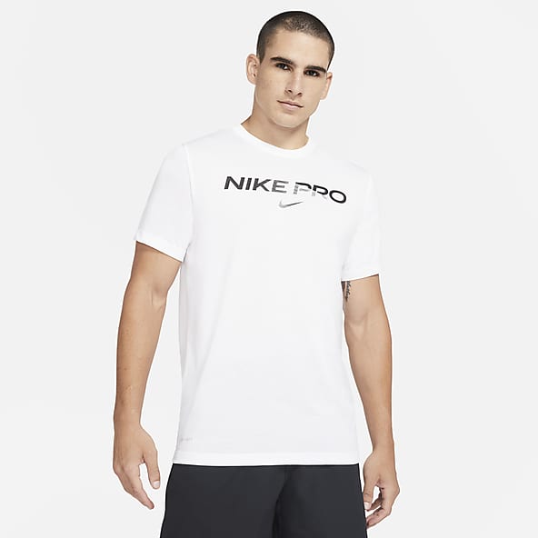 CAMISETA MANGA CORTA Nike Pro 
Mens T-shirt BLANCO