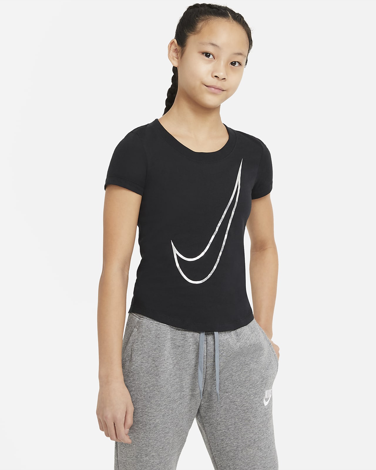 CAMISETA MANGA CORTA Nike Sportswear 
Big Kids (girls) T-shirt NEGRO