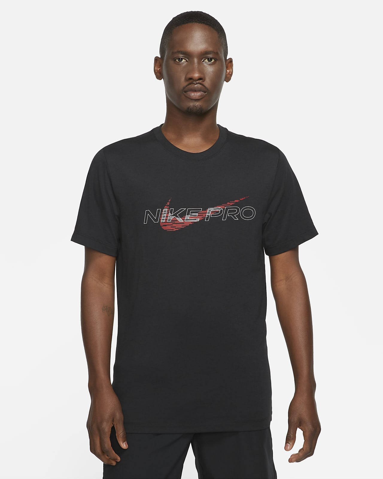 MANGA CORTA Nike Pro Dri-FIT Mens T-Sh FA21 NEGRO