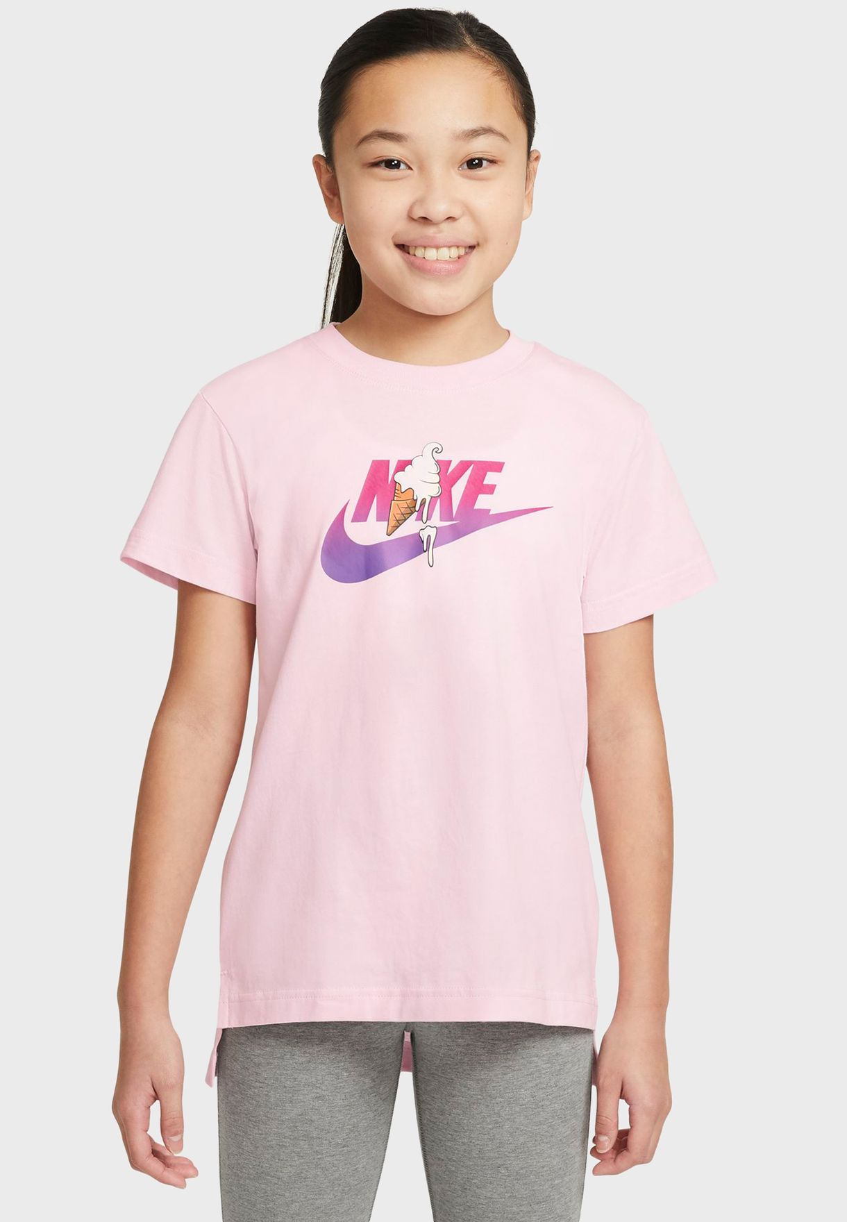 CAMISETA MANGA CORTA G Nsw Tee Dptl Summer 
Big Kids (girls) T-shirt ROSA