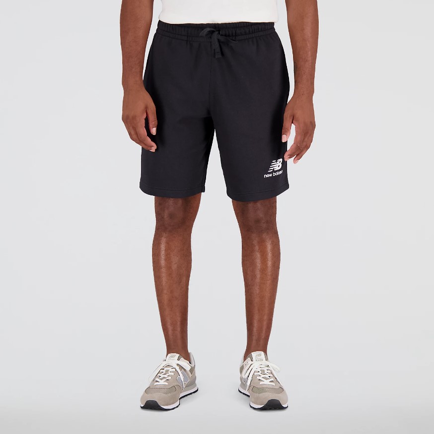 PANTALN CORTO ESSENTIALS STACKED LOGO FRENCH TERRY SHORT BLACK