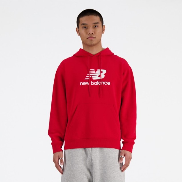 SUDADERA SPORT ESSENTIALS FLEECE LOGO HOODIE TEAM RED