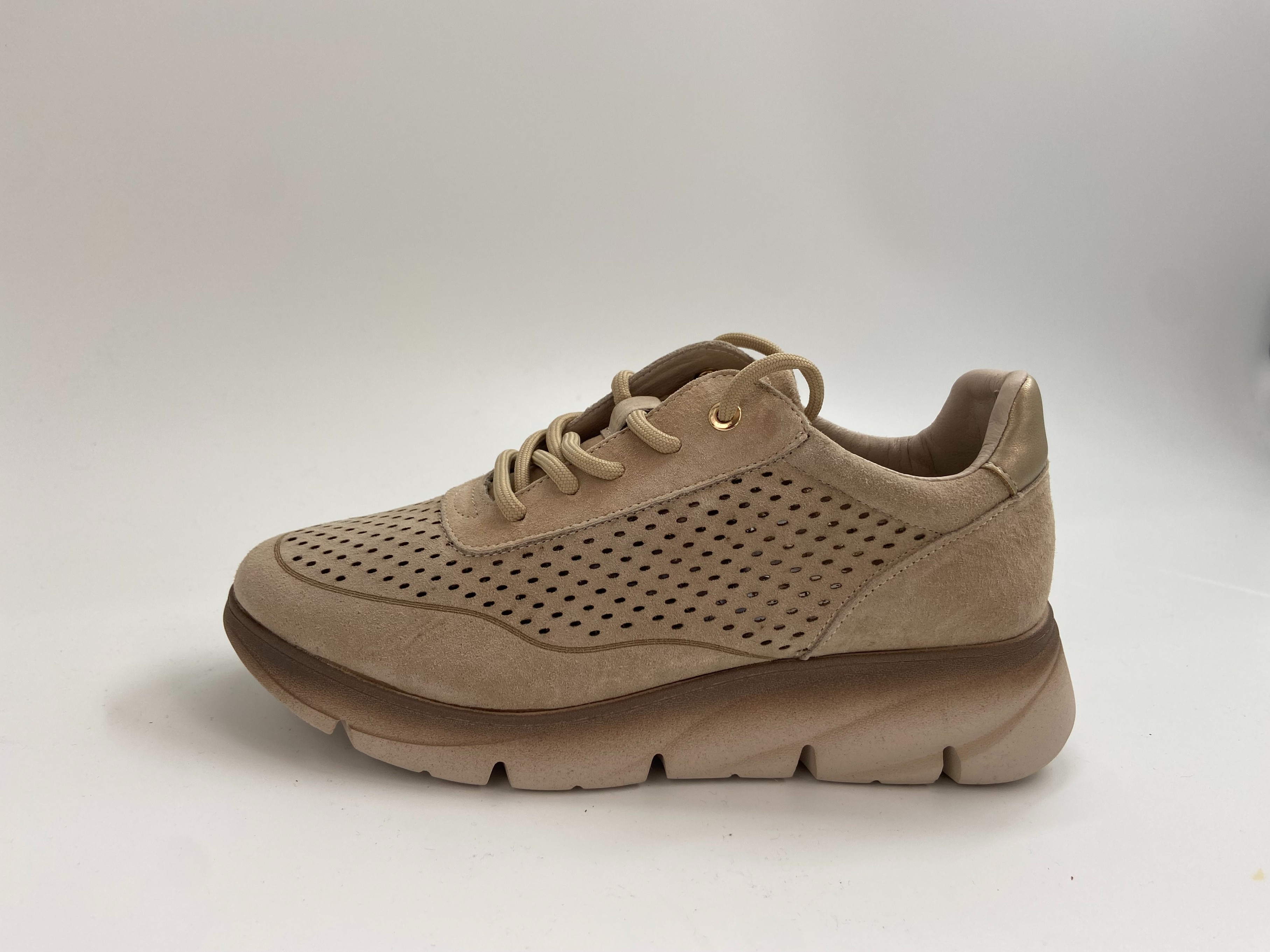 DEPORTIVO PIEL/MATERIAL TAUPE